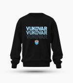 Hoodie bez kapuljače HNK Vukovar 1991 DOTS crna